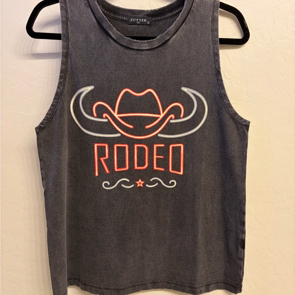 Gray/Black Rodeo Tank Top